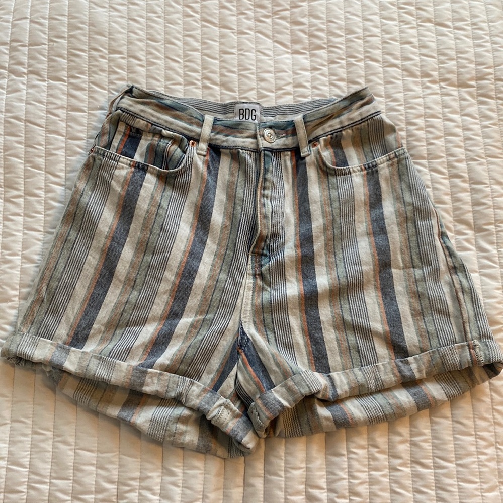 BDG high rise mom jean shorts